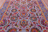 Persian Tabriz Handmade Wool & Silk Rug - 8' 0" X 9' 11" - Golden Nile