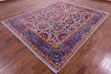 Persian Tabriz Handmade Wool & Silk Rug - 8' 0" X 9' 11" - Golden Nile