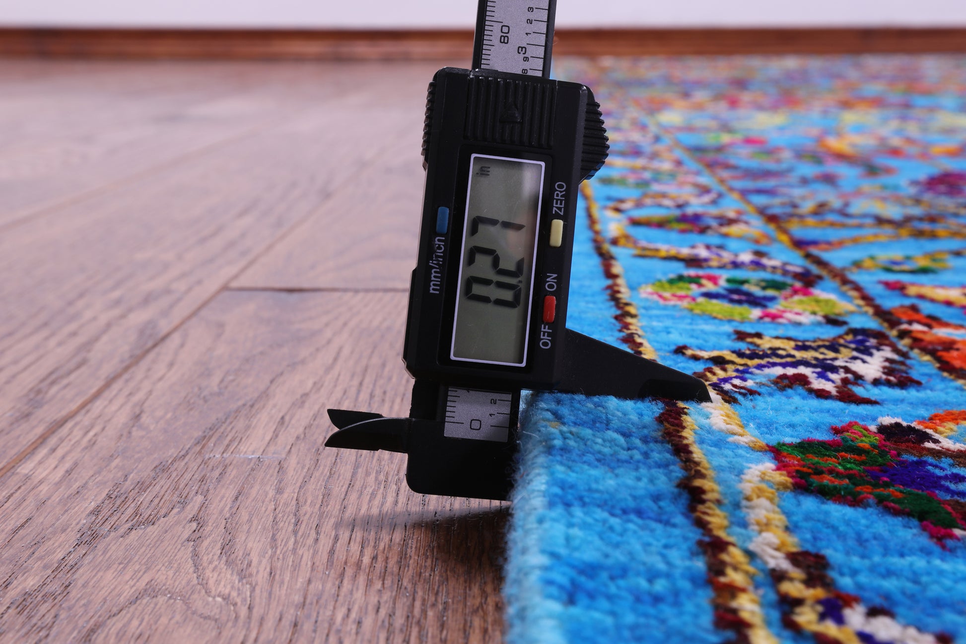 Blue Persian Tabriz Hand Knotted Wool & Silk Rug - 9' 2" X 16' 0" - Golden Nile