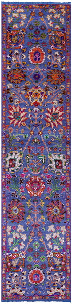 Persian Tabriz Hand Knotted Wool & Silk Runner Rug - 2' 7" X 11' 7" - Golden Nile