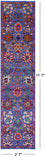 Persian Tabriz Hand Knotted Wool & Silk Runner Rug - 2' 7" X 11' 7" - Golden Nile