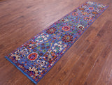 Persian Tabriz Hand Knotted Wool & Silk Runner Rug - 2' 7" X 11' 7" - Golden Nile