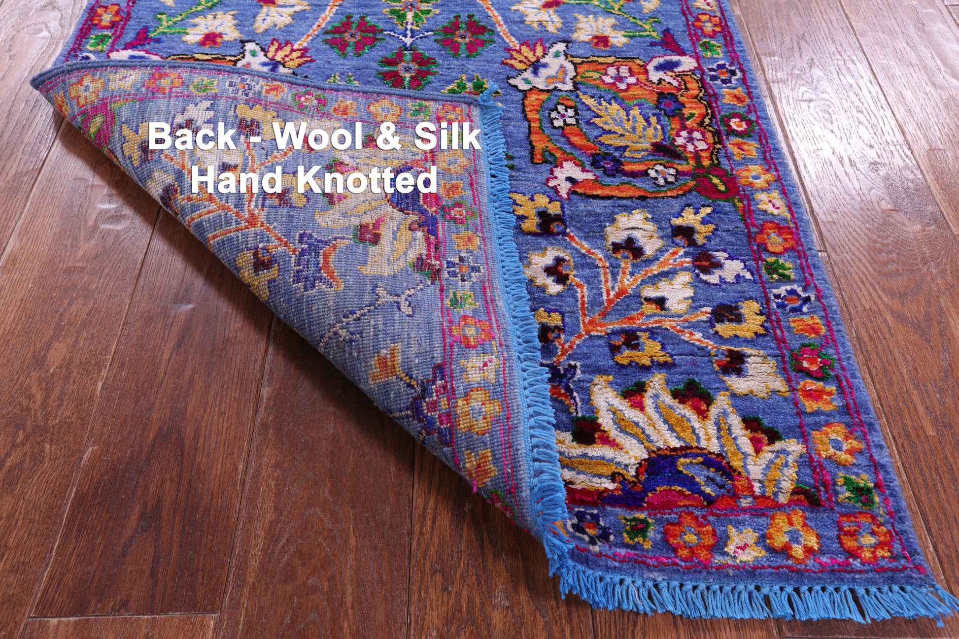 Persian Tabriz Hand Knotted Wool & Silk Runner Rug - 2' 7" X 11' 7" - Golden Nile