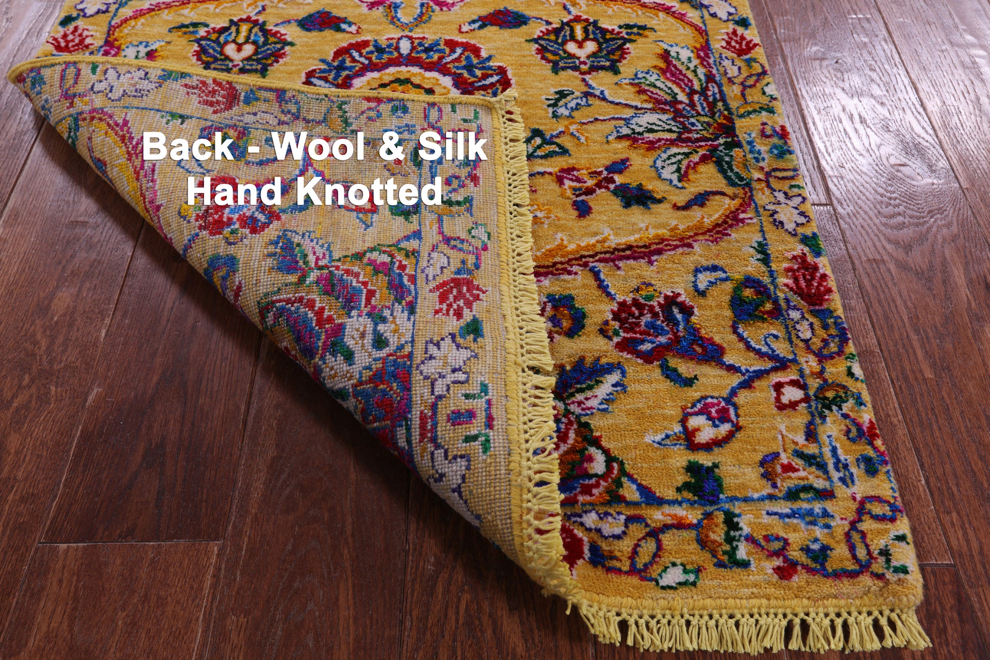 Persian Tabriz Handmade Wool & Silk Runner Rug - 2' 6" X 12' 0" - Golden Nile