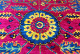 Pink Persian Tabriz Hand Knotted Silk Rug - 8' 11" X 12' 3" - Golden Nile