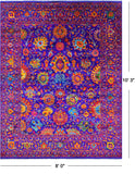 Persian Tabriz Hand Knotted Silk Rug - 8' 0" X 10' 3" - Golden Nile