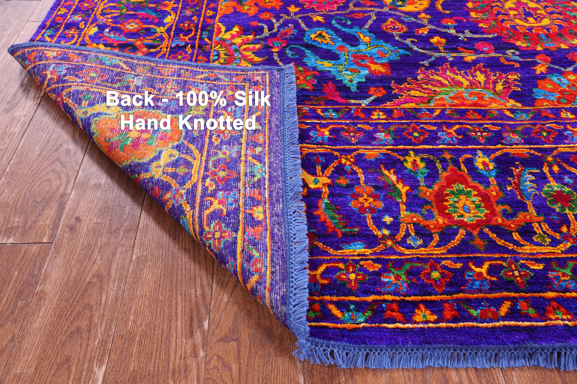 Persian Tabriz Hand Knotted Silk Rug - 8' 0" X 10' 3" - Golden Nile