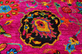 Pink Persian Tabriz Handmade Silk Rug - 8' 0" X 10' 4" - Golden Nile