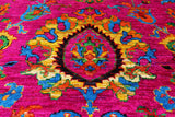 Pink Persian Tabriz Handmade Silk Rug - 8' 0" X 10' 4" - Golden Nile