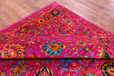 Pink Persian Tabriz Handmade Silk Rug - 8' 0" X 10' 4" - Golden Nile