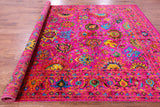 Pink Persian Tabriz Handmade Silk Rug - 8' 0" X 10' 4" - Golden Nile