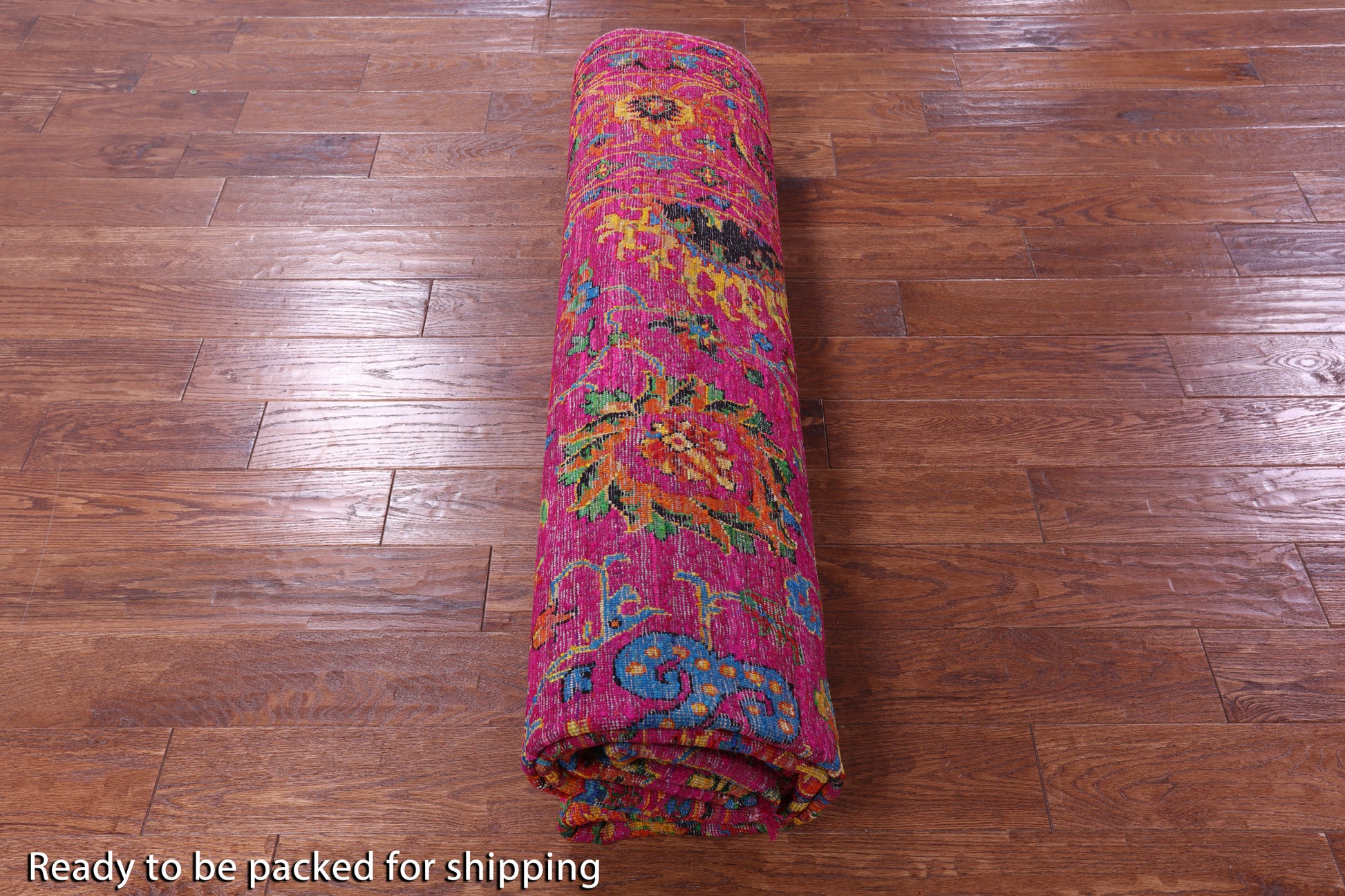 Pink Persian Tabriz Handmade Silk Rug - 8' 0" X 10' 4" - Golden Nile