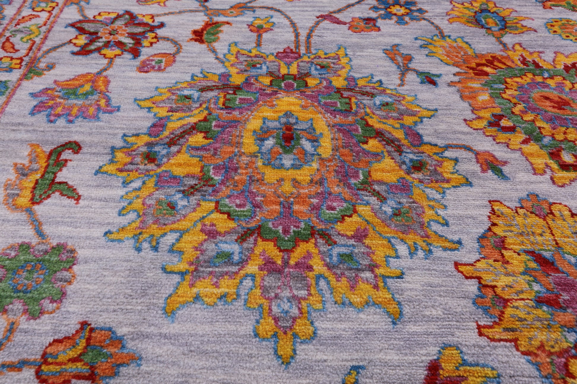 Persian Tabriz Handmade Wool Rug - 9' 0" X 11' 11" - Golden Nile