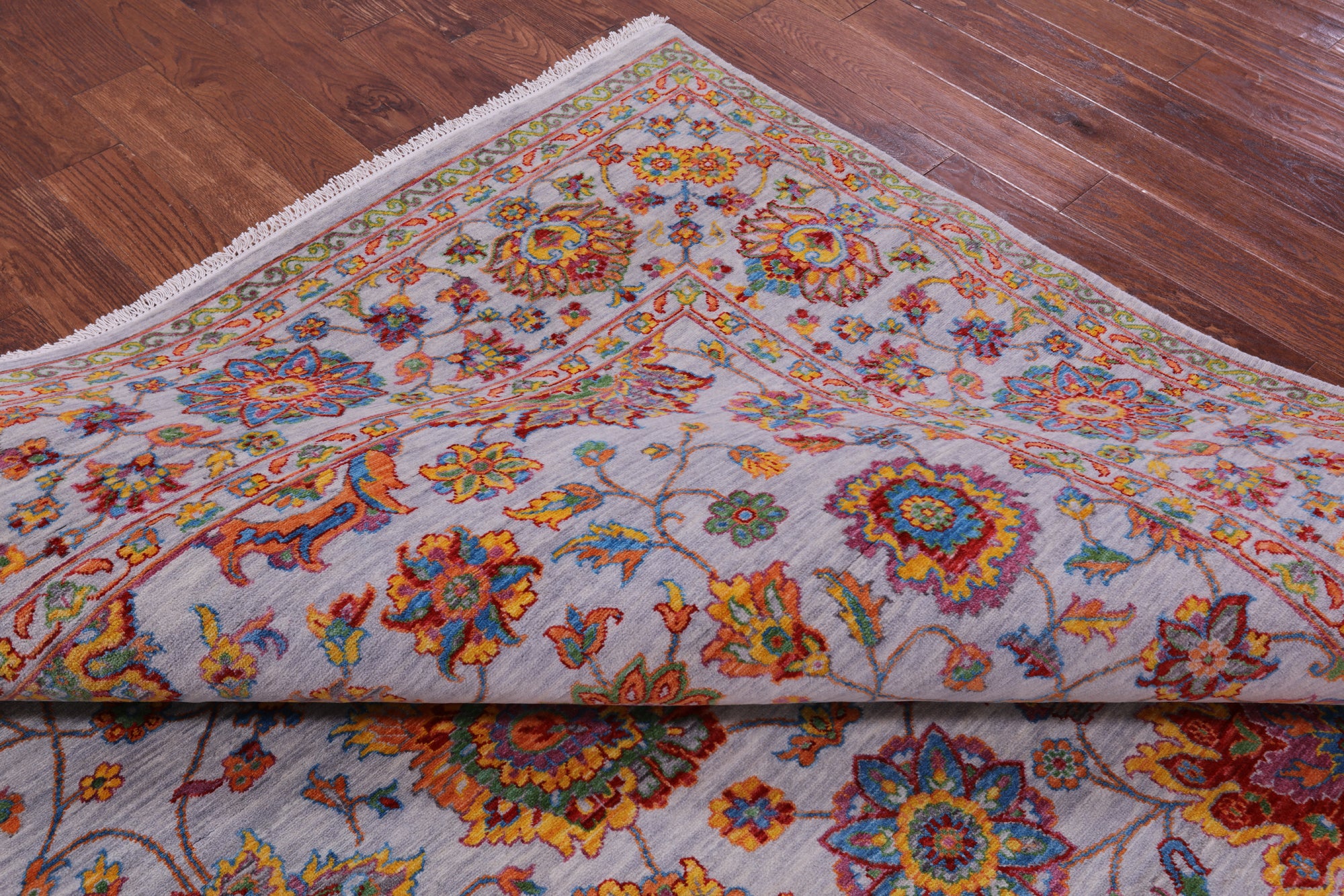 Persian Tabriz Handmade Wool Rug - 9' 0" X 11' 11" - Golden Nile