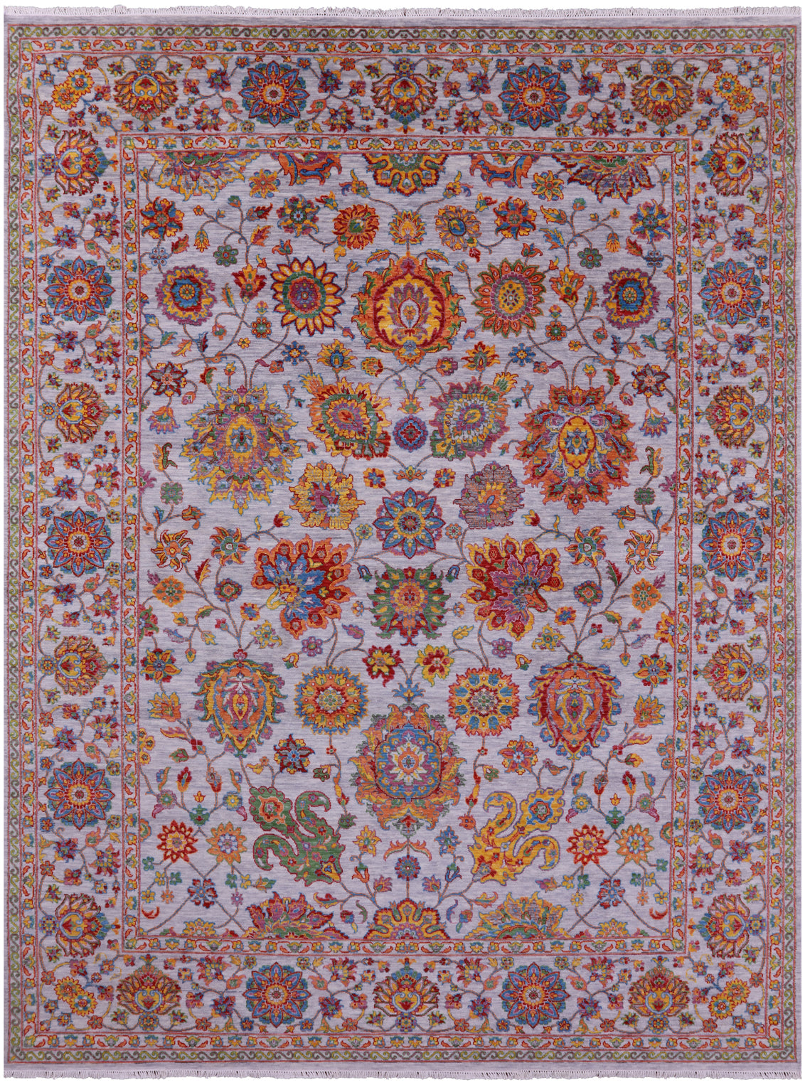 Persian Tabriz Handmade Wool Rug - 9' 0" X 11' 11" - Golden Nile