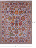 Persian Tabriz Handmade Wool Rug - 9' 0" X 11' 11" - Golden Nile