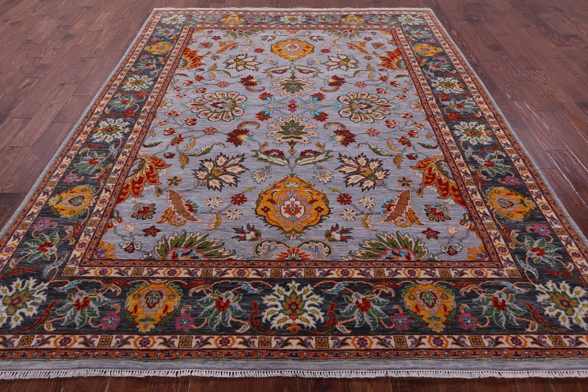 Persian Tabriz Hand Knotted Wool Rug - 8' 0" X 10' 1" - Golden Nile