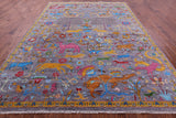 Tribal Persian Gabbeh Handmade Wool Rug - 8' 11" X 11' 11" - Golden Nile