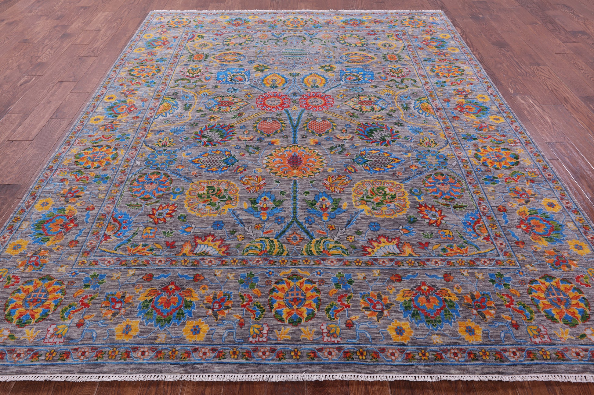 Persian Tabriz Hand Knotted Wool Rug - 8' 1" X 10' 1" - Golden Nile