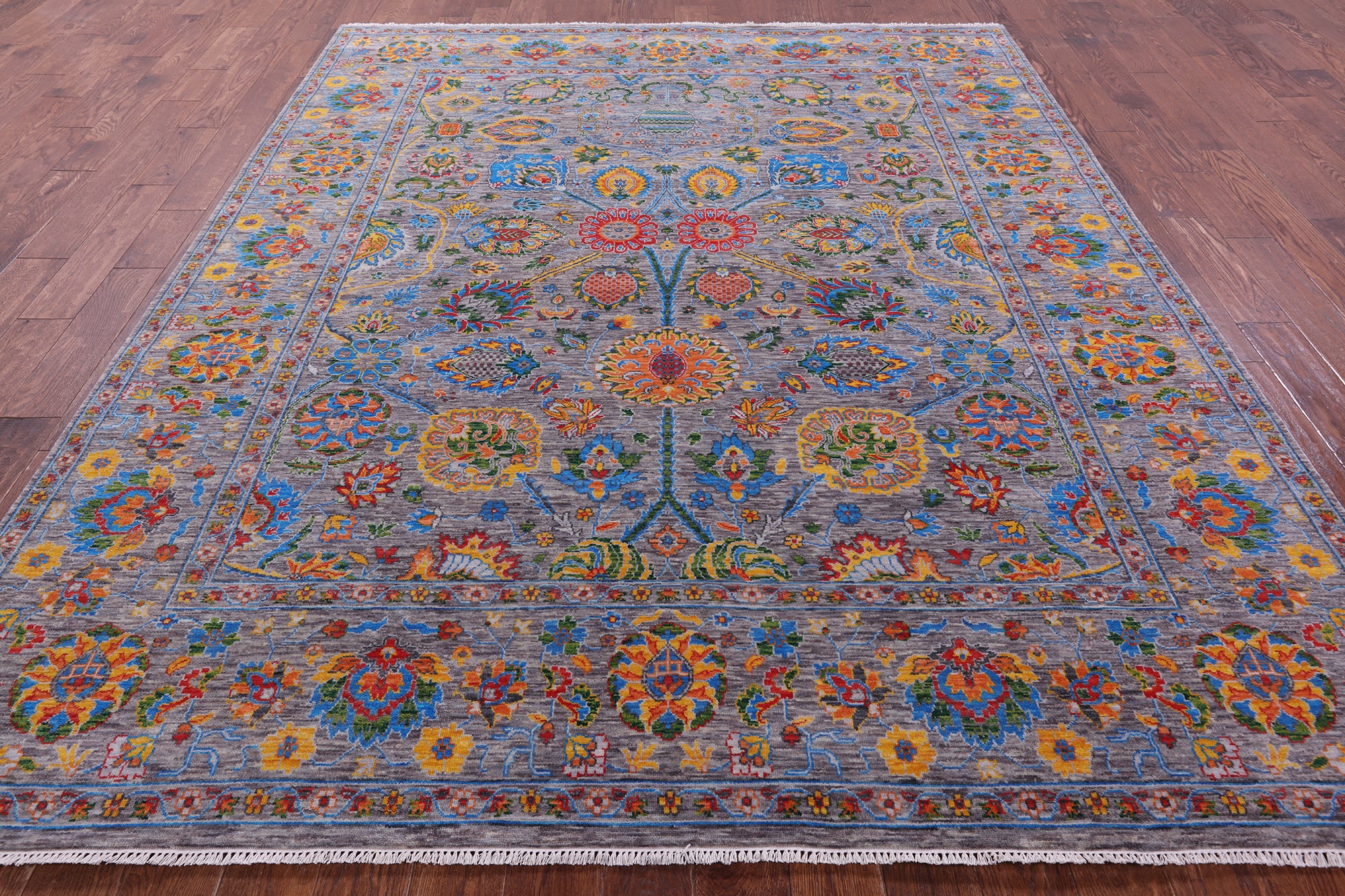 Persian Tabriz Hand Knotted Wool Rug - 8' 1" X 10' 1" - Golden Nile