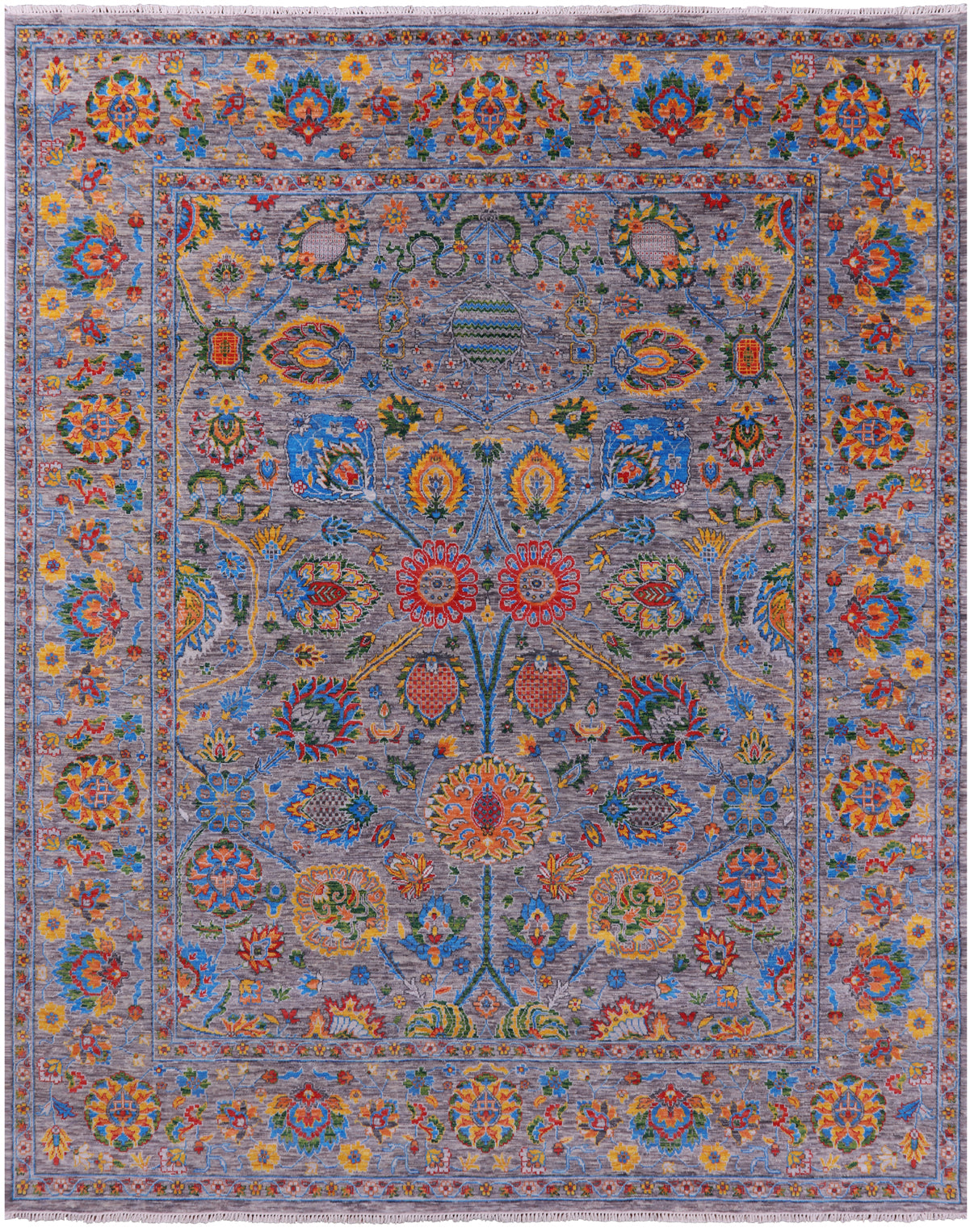 Persian Tabriz Hand Knotted Wool Rug - 8' 1" X 10' 1" - Golden Nile