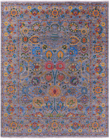 Persian Tabriz Hand Knotted Wool Rug - 8' 1