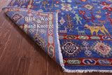Blue Persian Fine Serapi Handmade Wool Rug - 9' 0" X 12' 4" - Golden Nile