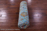 Blue Persian Tabriz Hand Knotted Wool Rug - 8' 0" X 10' 0" - Golden Nile