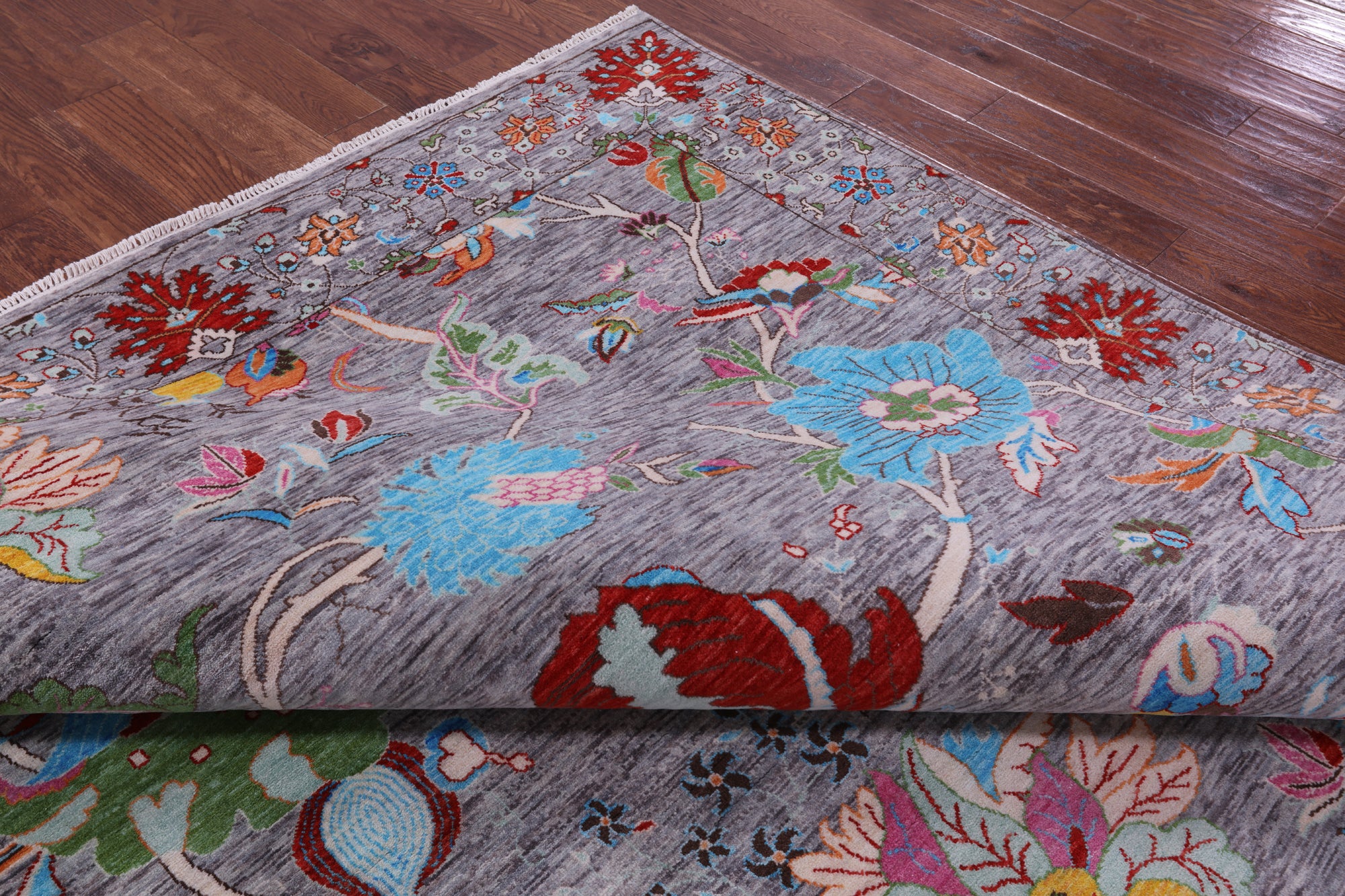 William Morris Handmade Wool Rug - 8' 10" X 12' 2" - Golden Nile