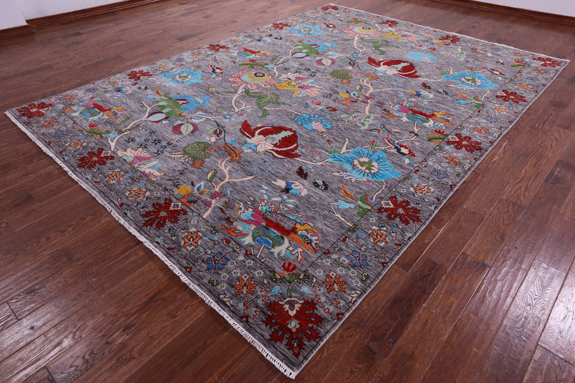 William Morris Handmade Wool Rug - 8' 10" X 12' 2" - Golden Nile