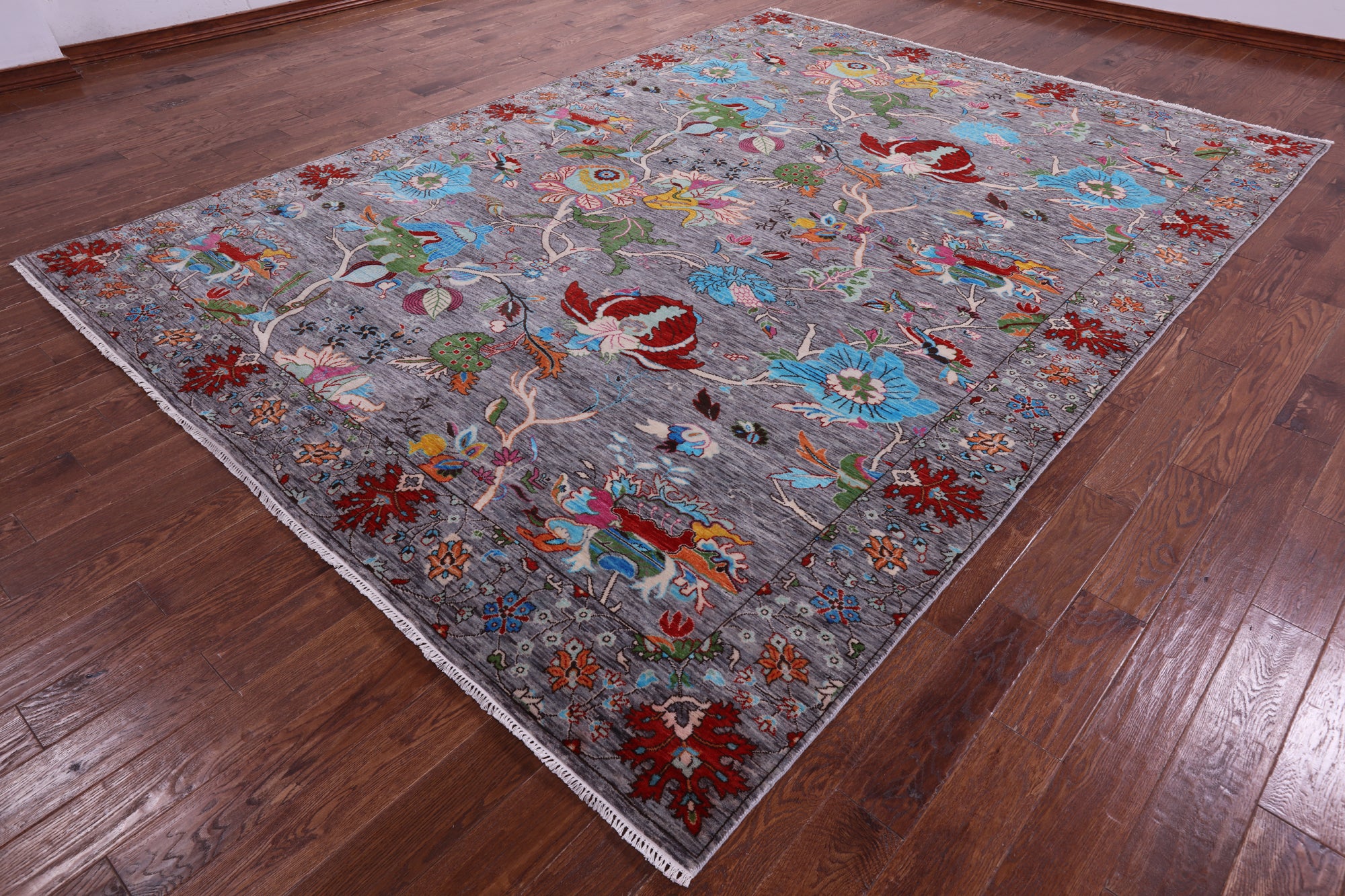 William Morris Handmade Wool Rug - 8' 10" X 12' 2" - Golden Nile