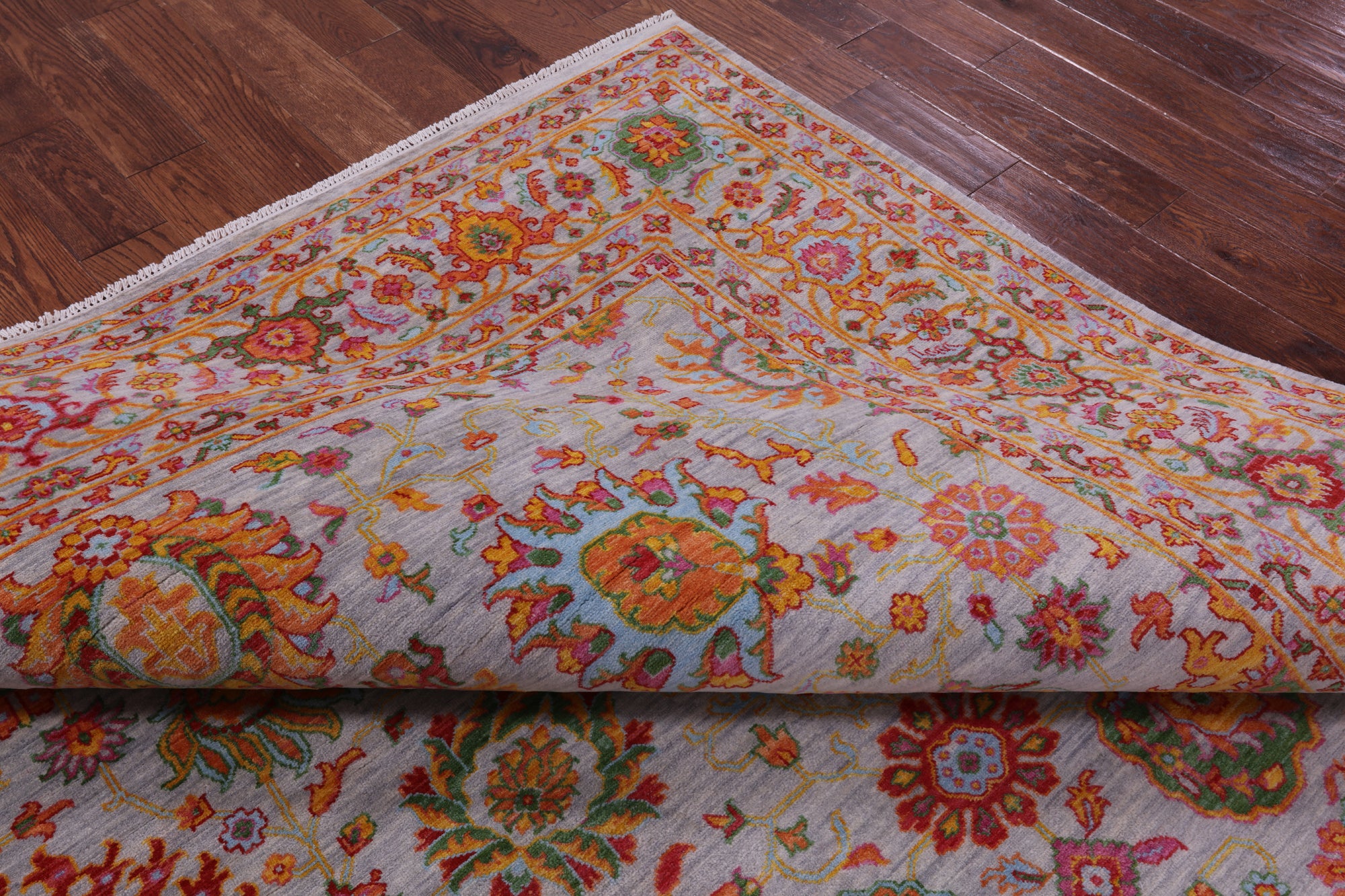 Persian Tabriz Hand Knotted Wool Rug - 8' 0" X 9' 11" - Golden Nile