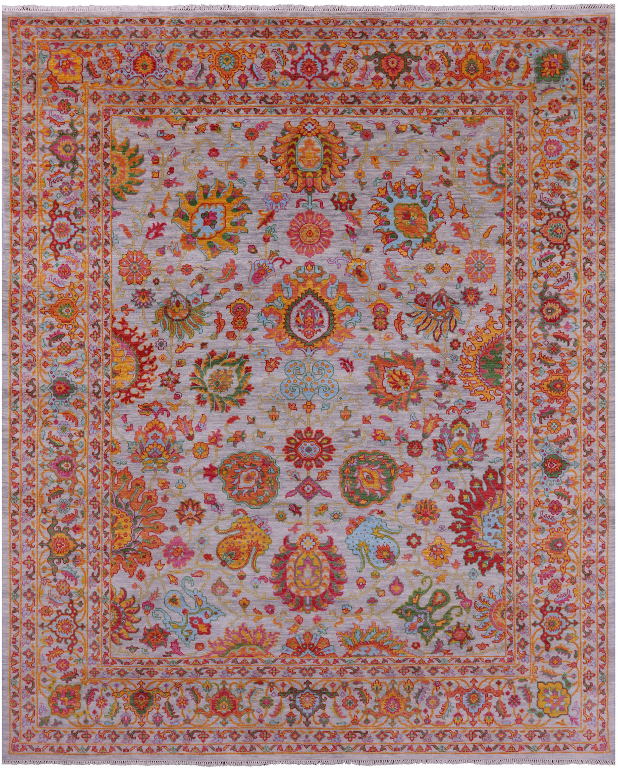 Persian Tabriz Hand Knotted Wool Rug - 8' 0" X 9' 11" - Golden Nile