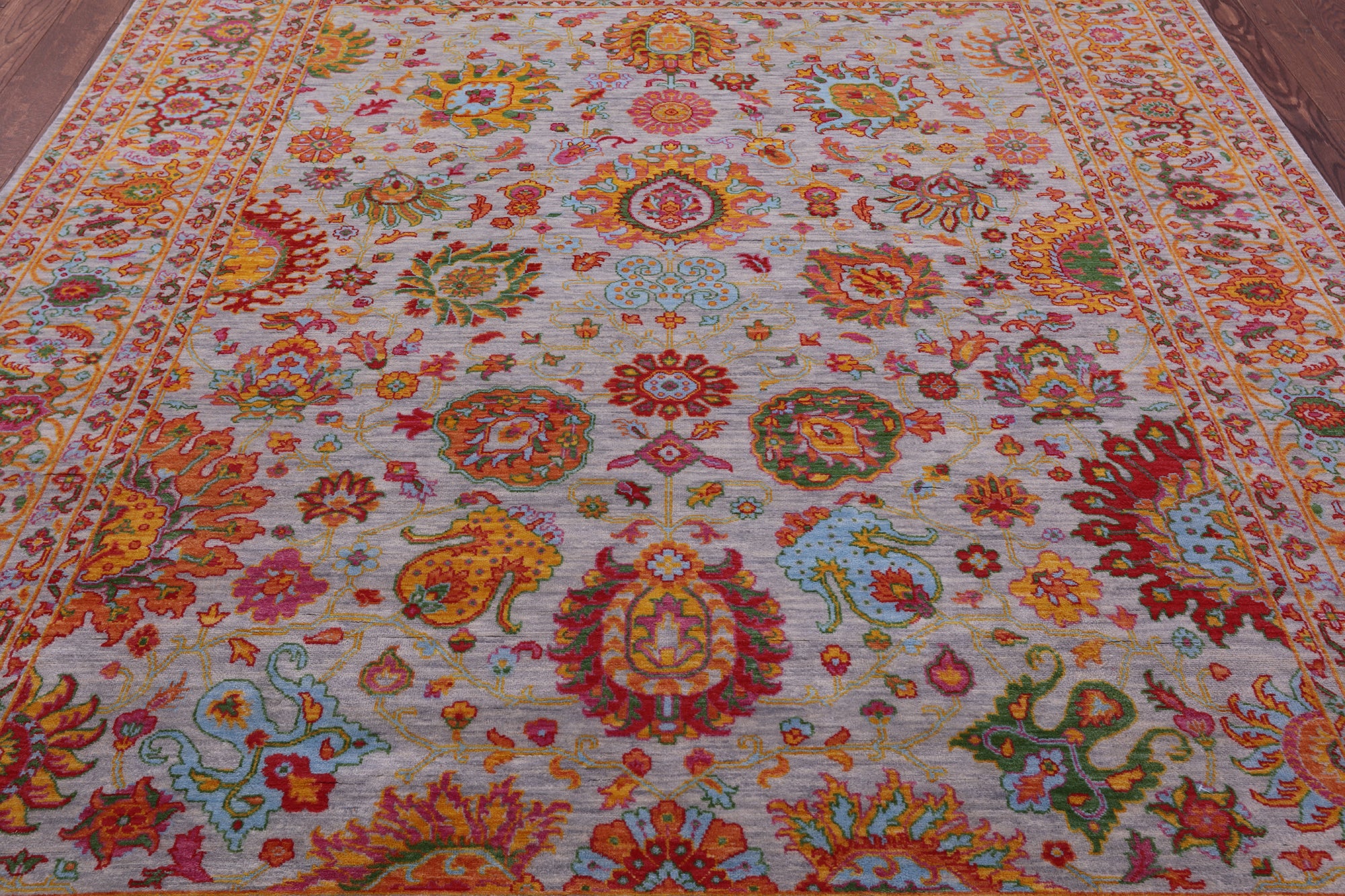 Persian Tabriz Hand Knotted Wool Rug - 8' 0" X 9' 11" - Golden Nile