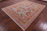 Persian Tabriz Hand Knotted Wool Rug - 8' 0" X 9' 11" - Golden Nile