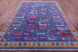 Tribal Persian Gabbeh Handmade Wool Rug - 8' 0" X 10' 2" - Golden Nile
