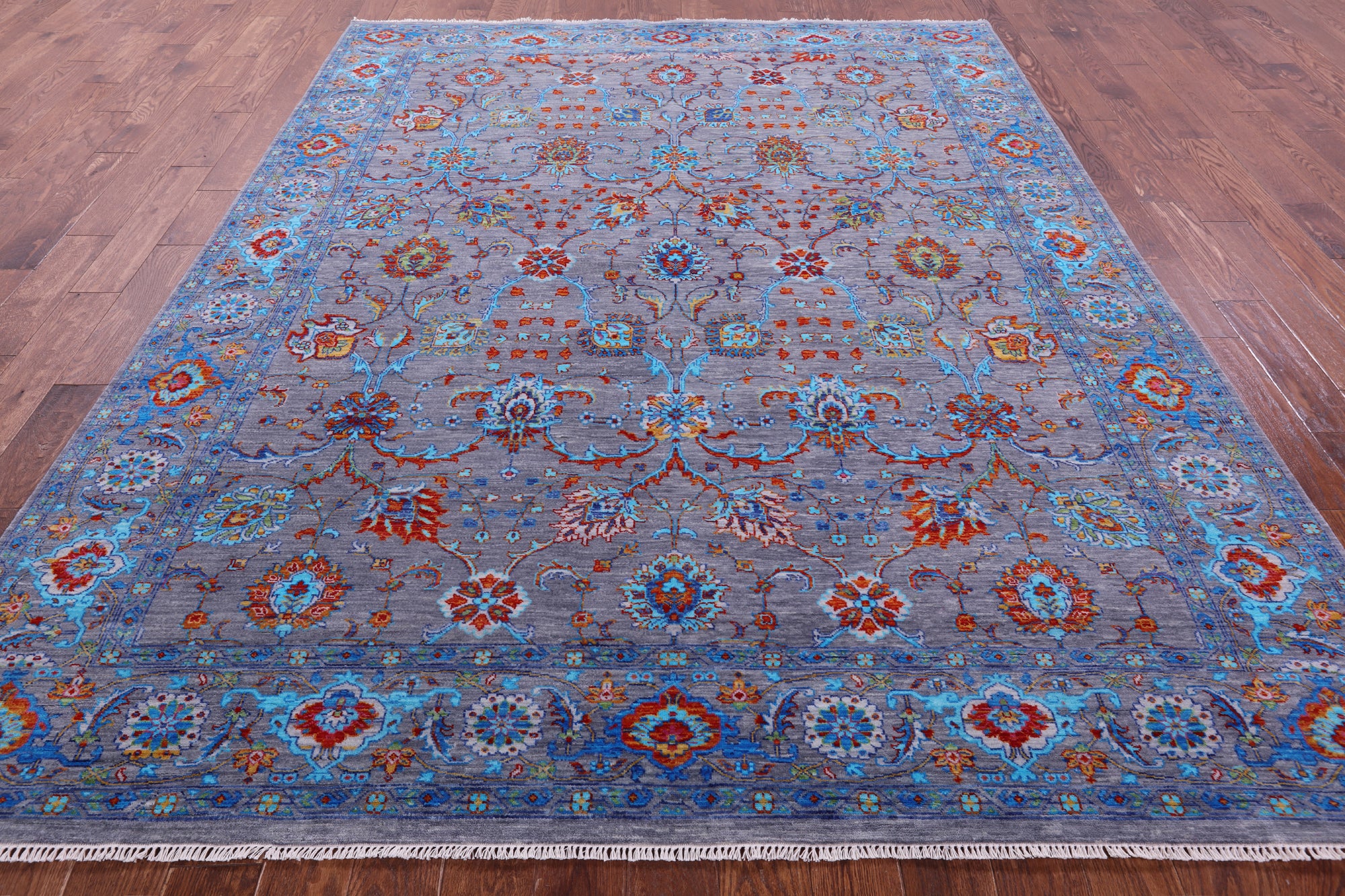 Persian Tabriz Hand Knotted Wool Rug - 8' 0" X 10' 4" - Golden Nile