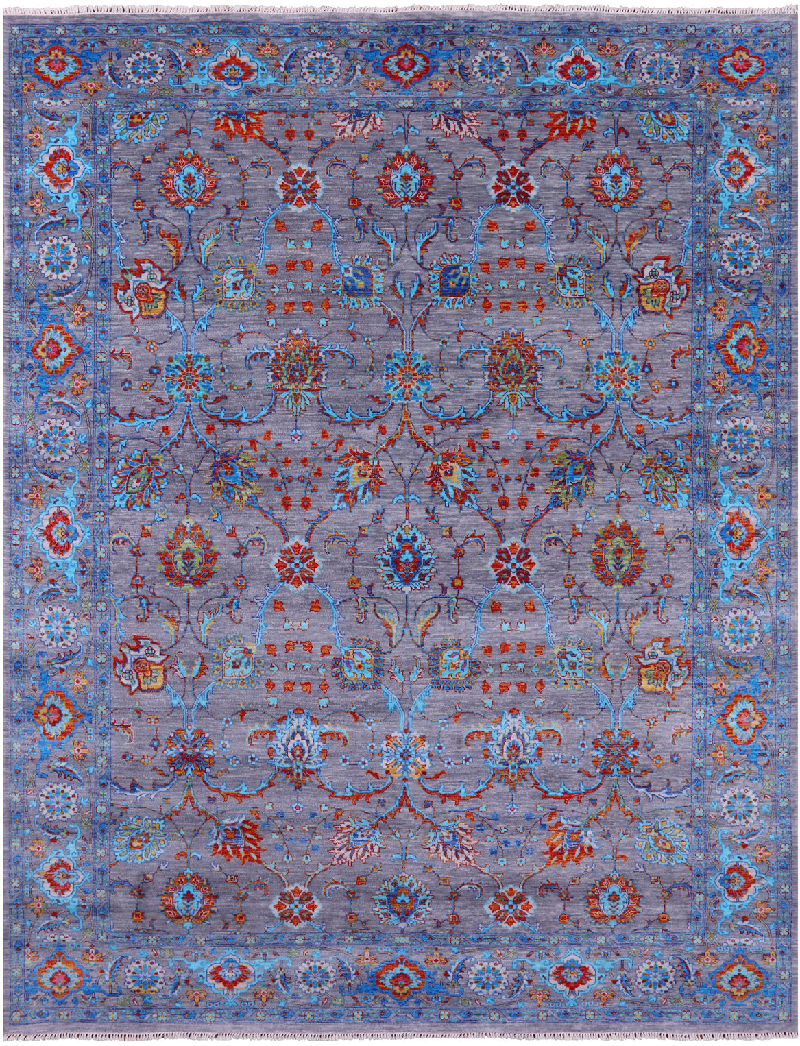 Persian Tabriz Hand Knotted Wool Rug - 8' 0" X 10' 4" - Golden Nile