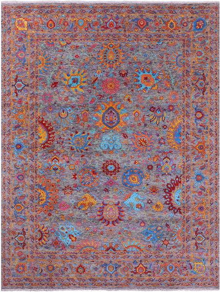 Persian Tabriz Handmade Wool Rug - 9' 0" X 12' 2" - Golden Nile