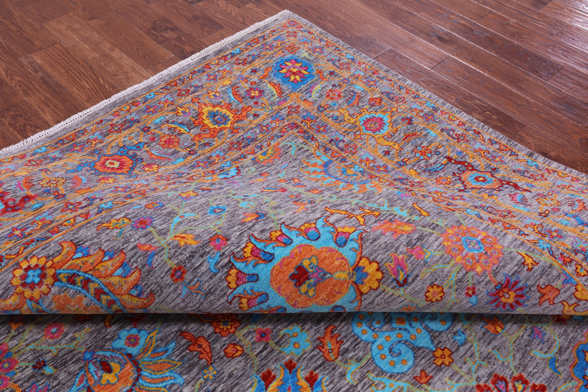 Persian Tabriz Handmade Wool Rug - 9' 0" X 12' 2" - Golden Nile