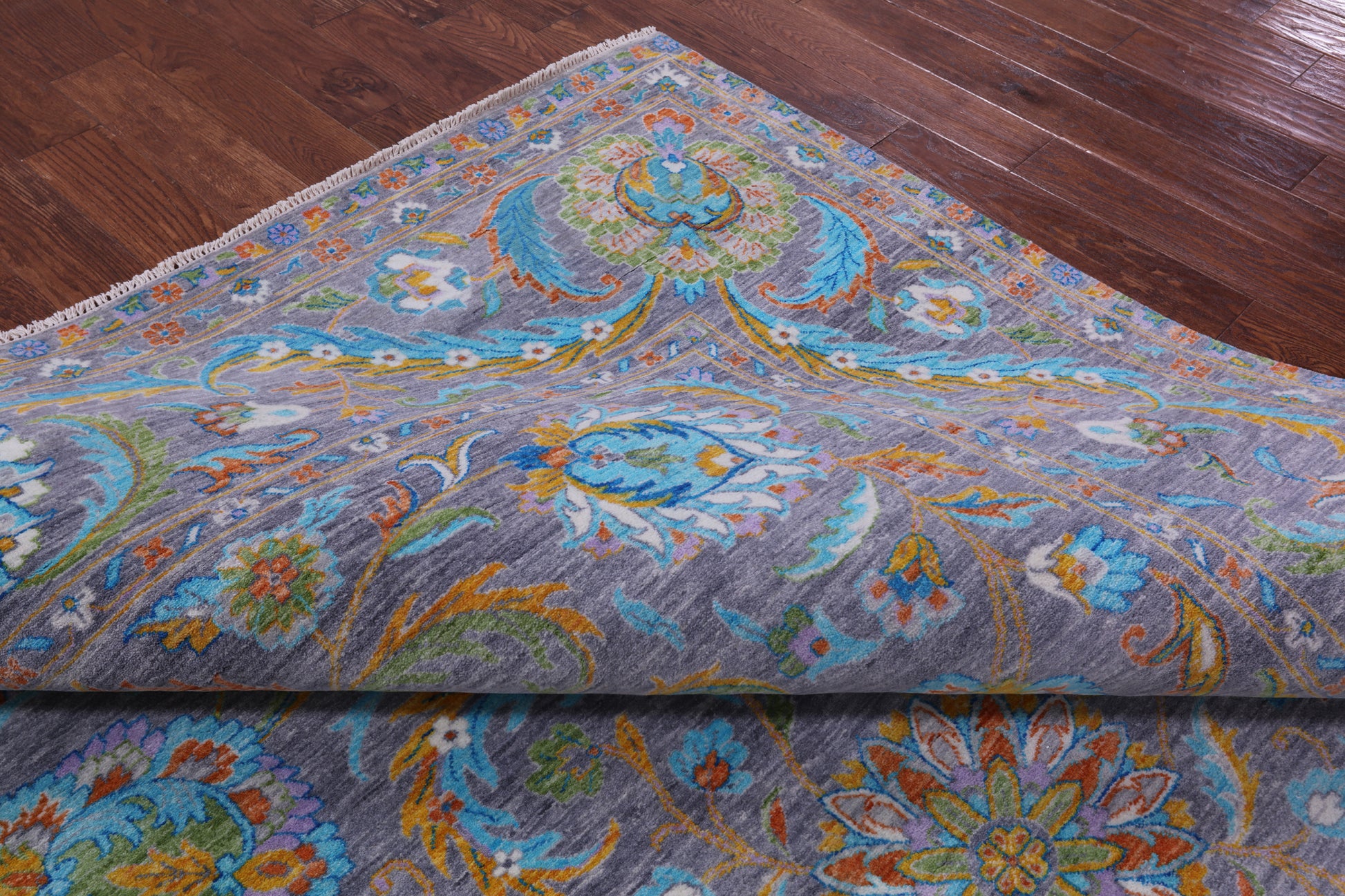 Persian Tabriz Handmade Wool Rug - 9' 0" X 12' 1" - Golden Nile