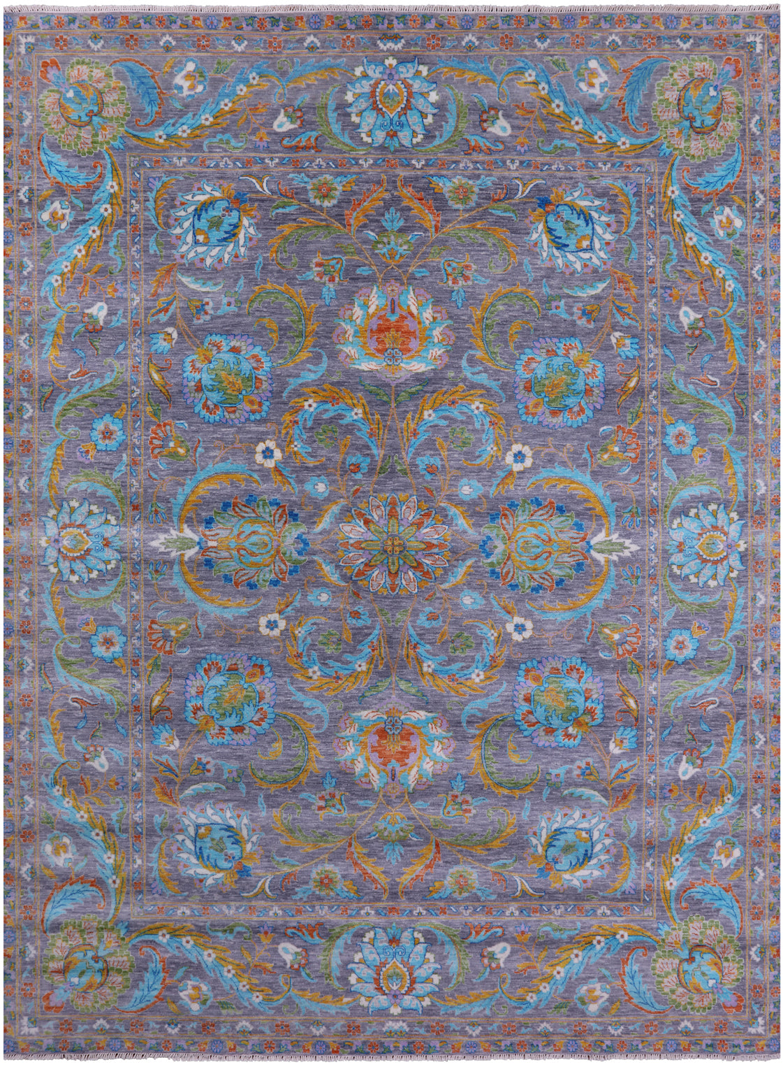 Persian Tabriz Handmade Wool Rug - 9' 0" X 12' 1" - Golden Nile
