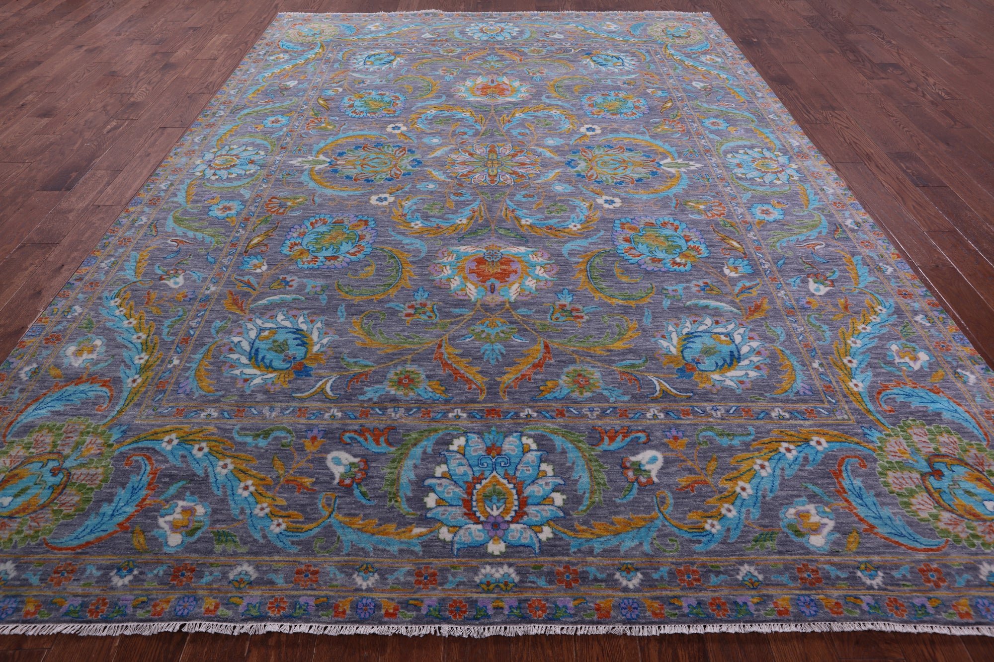 Persian Tabriz Handmade Wool Rug - 9' 0" X 12' 1" - Golden Nile