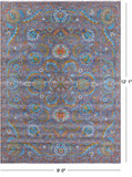 Persian Tabriz Handmade Wool Rug - 9' 0" X 12' 1" - Golden Nile