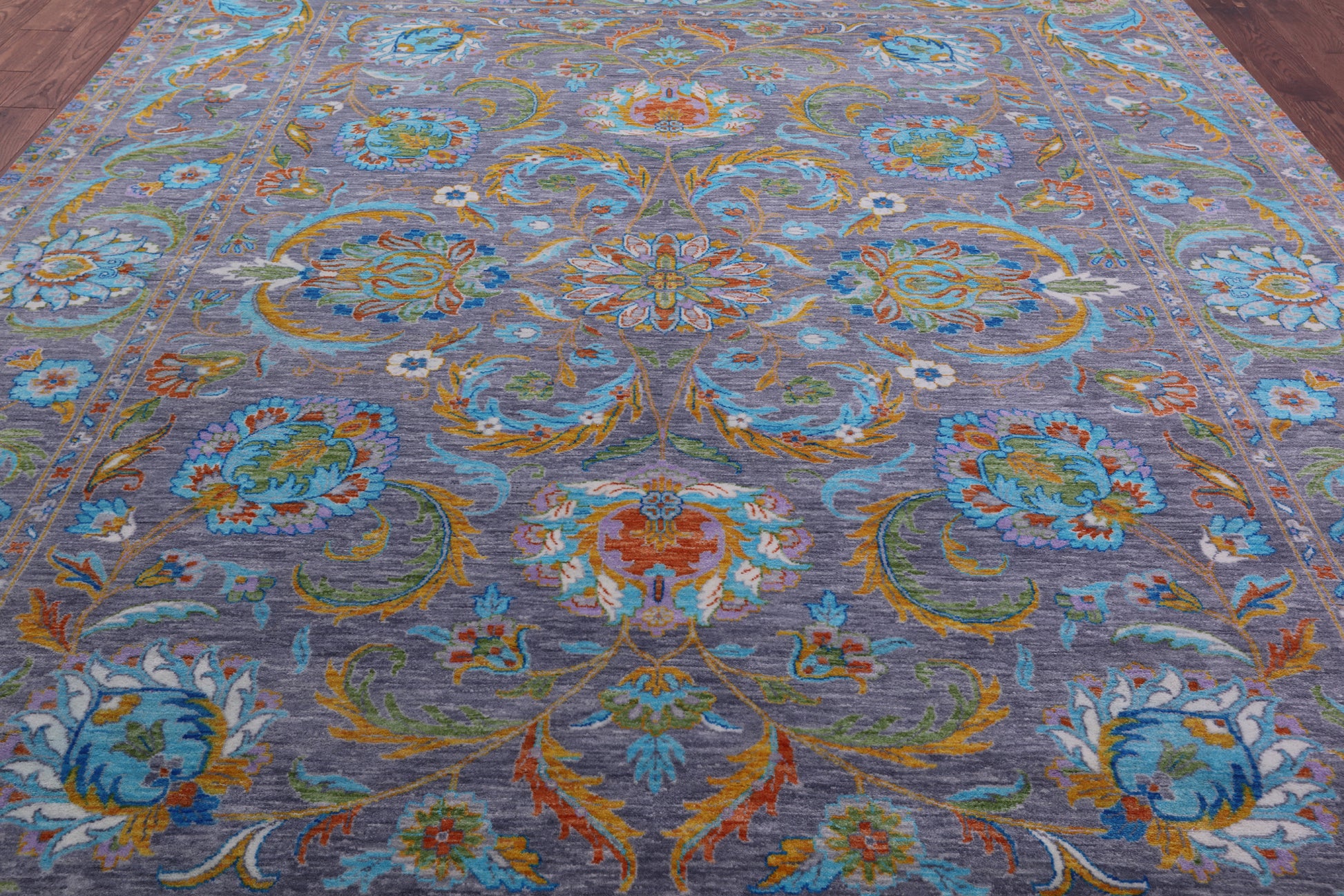 Persian Tabriz Handmade Wool Rug - 9' 0" X 12' 1" - Golden Nile
