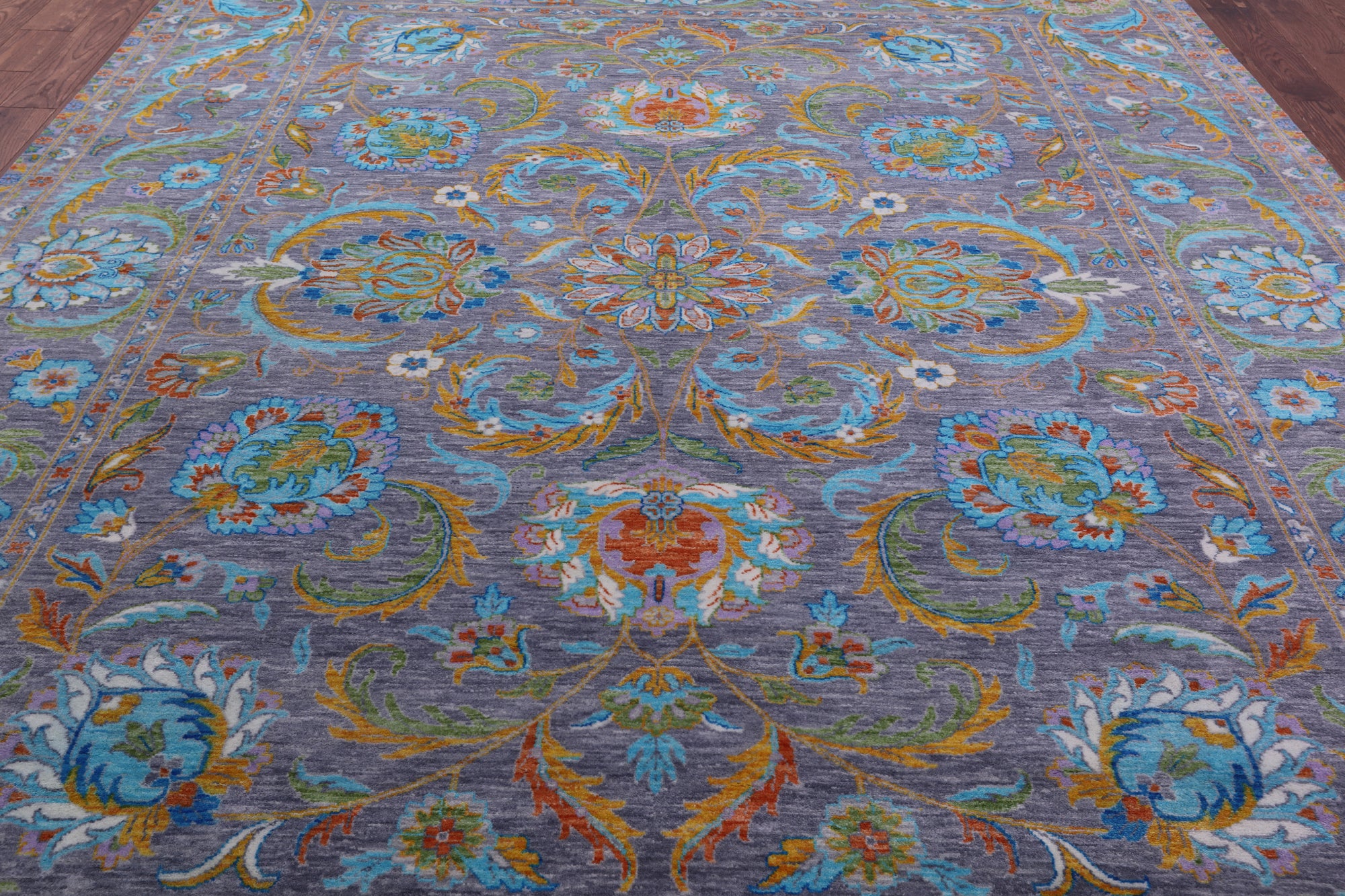Persian Tabriz Handmade Wool Rug - 9' 0" X 12' 1" - Golden Nile