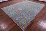 Persian Tabriz Handmade Wool Rug - 9' 0" X 12' 1" - Golden Nile