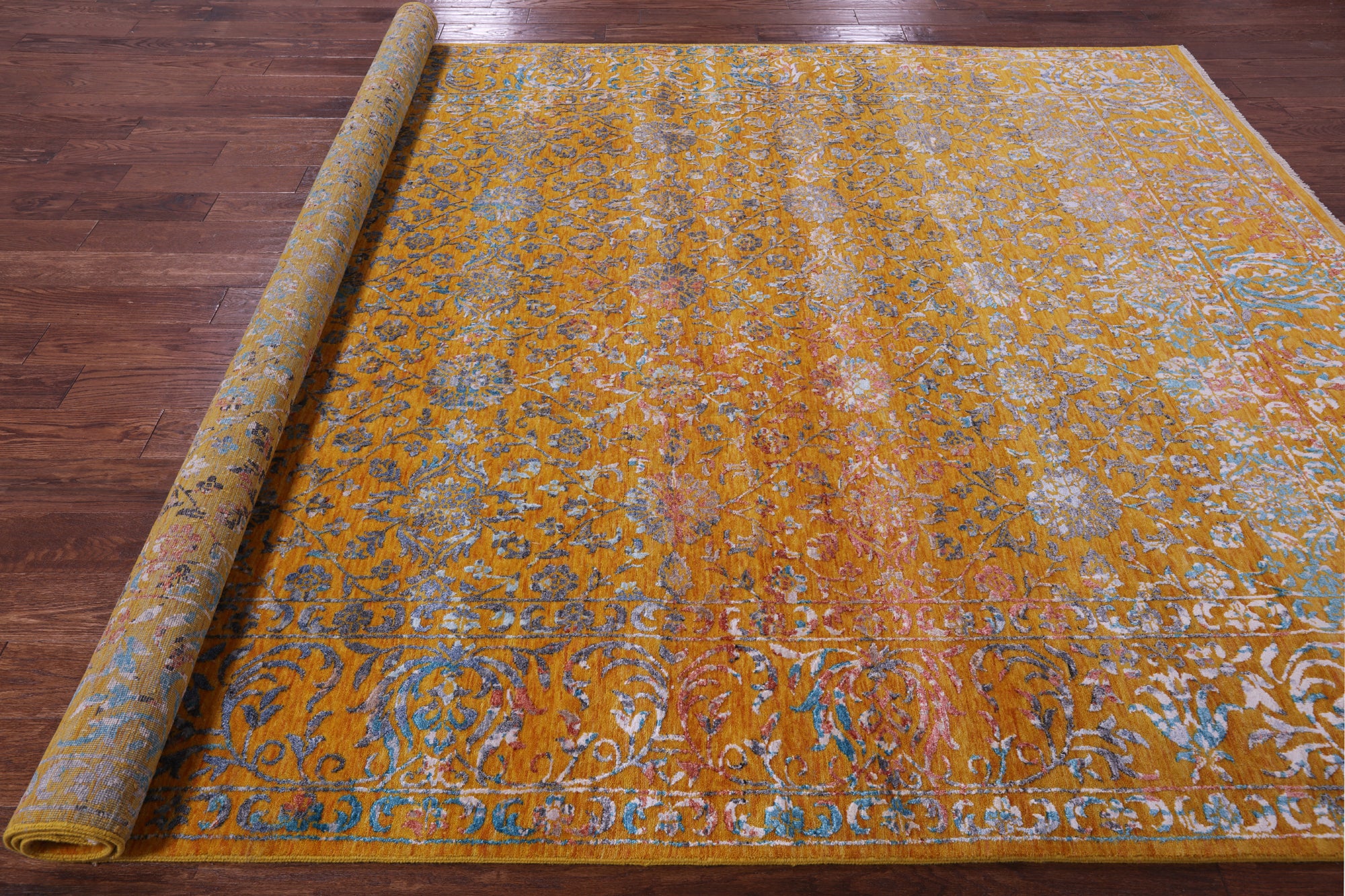 Persian Tabriz Handmade Wool & Silk Rug - 8' 1" X 10' 6" - Golden Nile