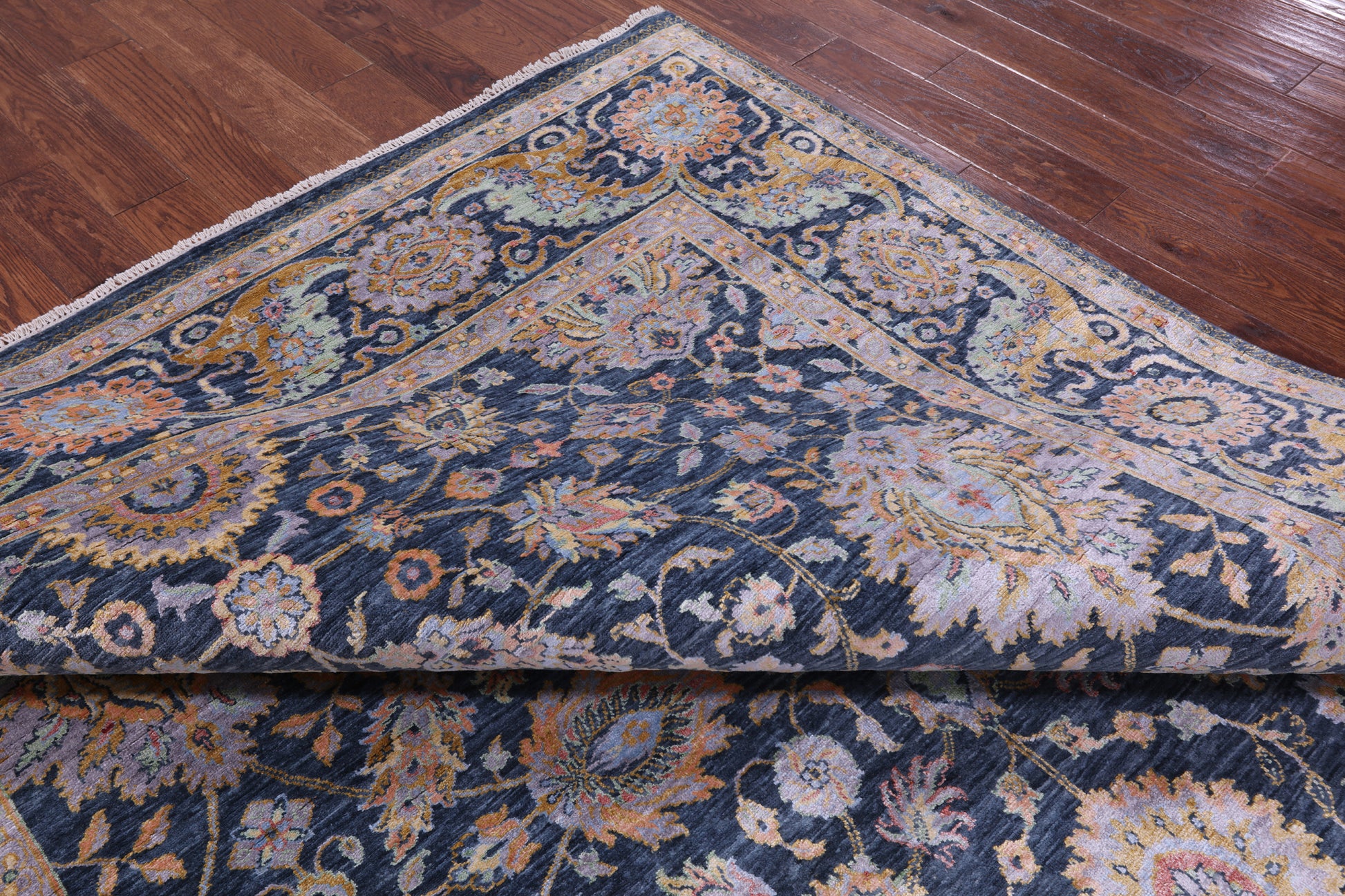 Persian Tabriz Hand Knotted Wool & Silk Rug - 7' 11" X 10' 4" - Golden Nile