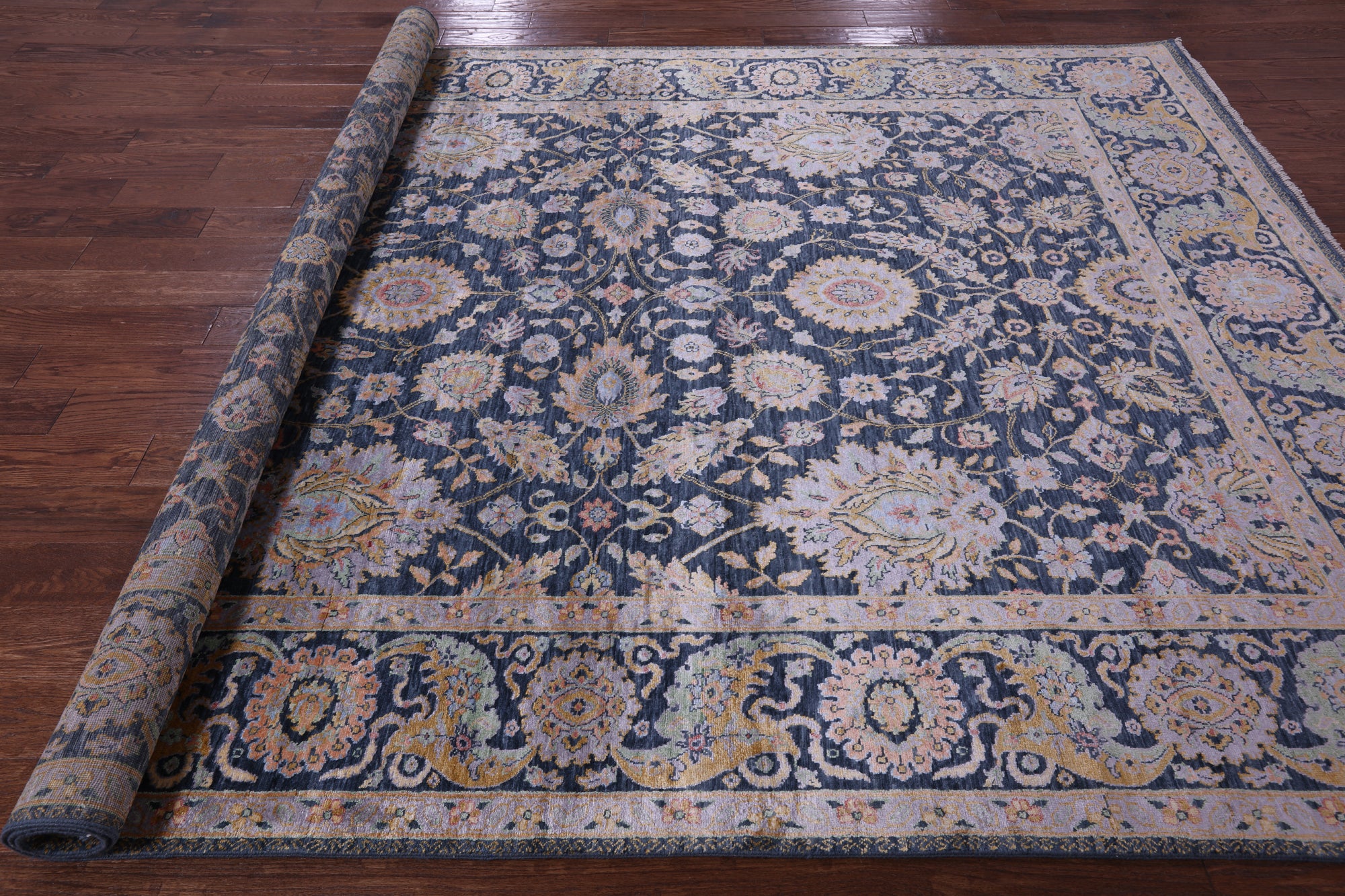 Persian Tabriz Hand Knotted Wool & Silk Rug - 7' 11" X 10' 4" - Golden Nile